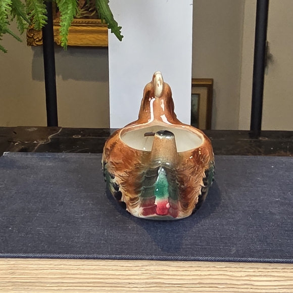 Vintage Ceramic Hen Holder 5" | Mini Planter or Creamer | Farmhouse Kitsch - Picture 2 of 8